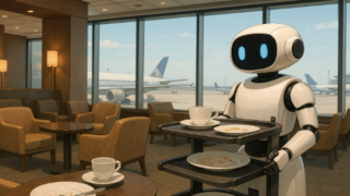 ANA空港ラウンジで下膳ロボットを本格運用開始