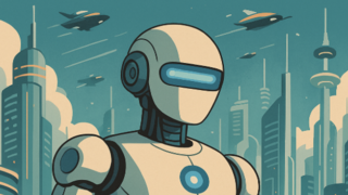 超知能ロボットが登場した未来社会
