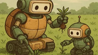 自律型親子式除草ロボット