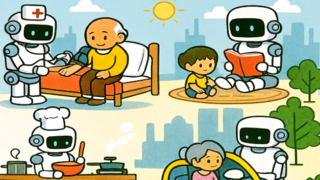 AIロボットが全てを支援する世界