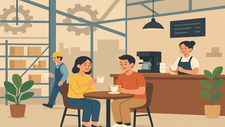 工場にカフェ？ コマニーが描く“働きやすさ”とウェルビーイングの新しいカタチ